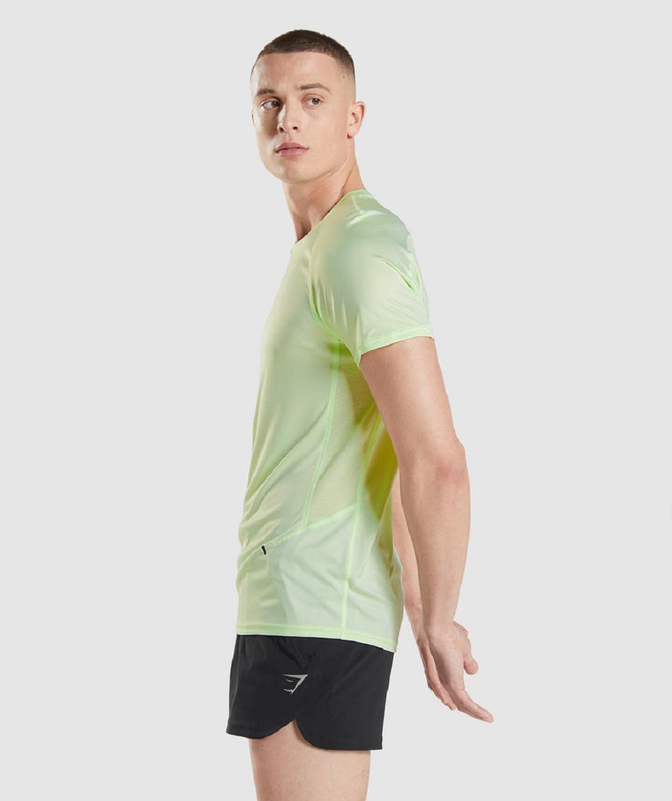 T Shirts Gymshark Speed Evolve Hombre Verde | CO 3451UZG